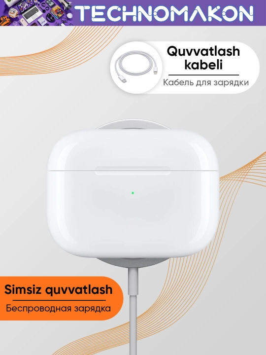 Pods Pro 2 Ingax T05ANC simsiz quloqchinlari, shovqinni pasaytiruvchi, sensorli, mikrofonli, 5.3