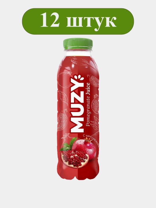 "Muzy" anorli sharbat tarkibli ichimlik, 0,45 l × 12 dona - 