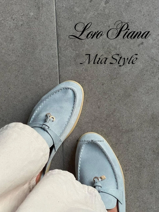 LORO PIANA  ayollar nafis klassik zamsh myulisi, qutili turk mahsuloti