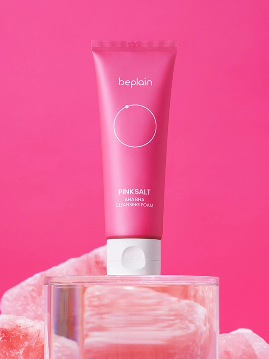 Yuvish uchun ko'pikli kapsula, pushti tuz bilan beplain Pink Salt AHA BHA Cleansing Foam - 