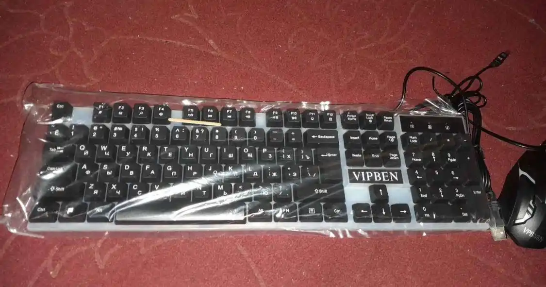 Simli mexanik klaviatura va sichqoncha, o'yin va ofis uchun RGB yoritgichli, shovqinsiz