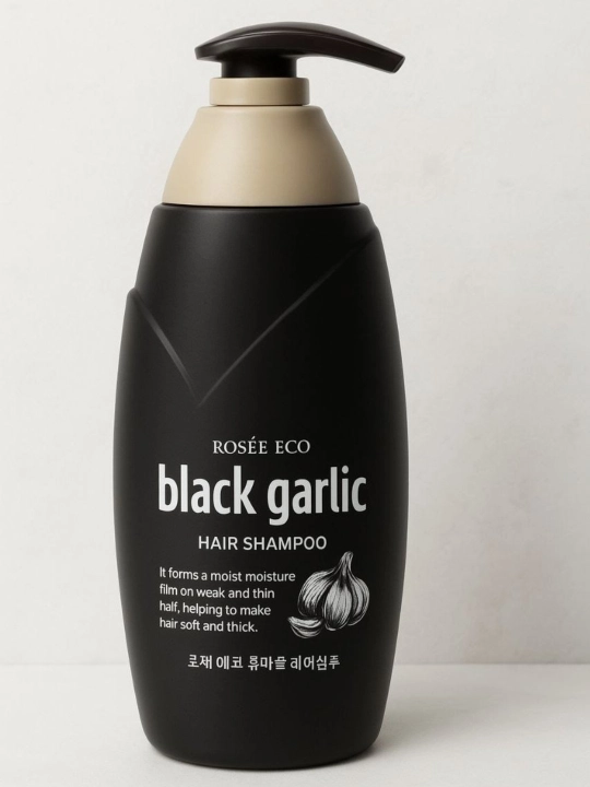Barcha soch turlari uchun universal shampun, Rosee, Eco aloe, Eco Argan, Black garlic, Sibjangsaeng Vidanmo, 760 ml