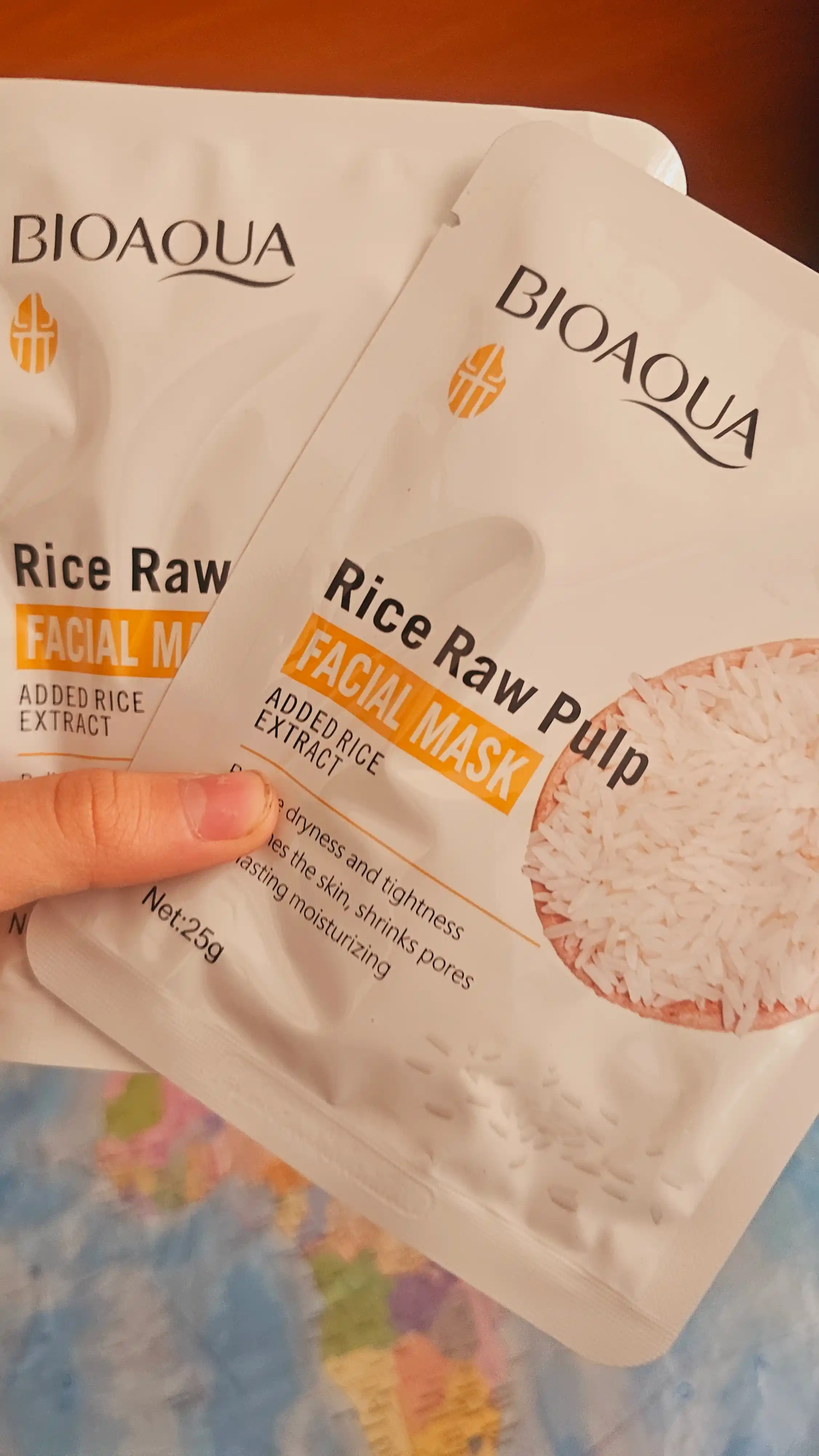 Тканевая маска для лица Bioaqua Rice Raw Pulp Mask, с экстрактом риса