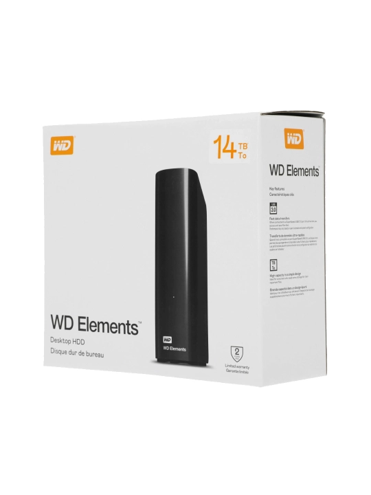 WD Elements 14TB | 20TB USB 3.0, Desktop HDD tashqi qattiq disk, qora rang