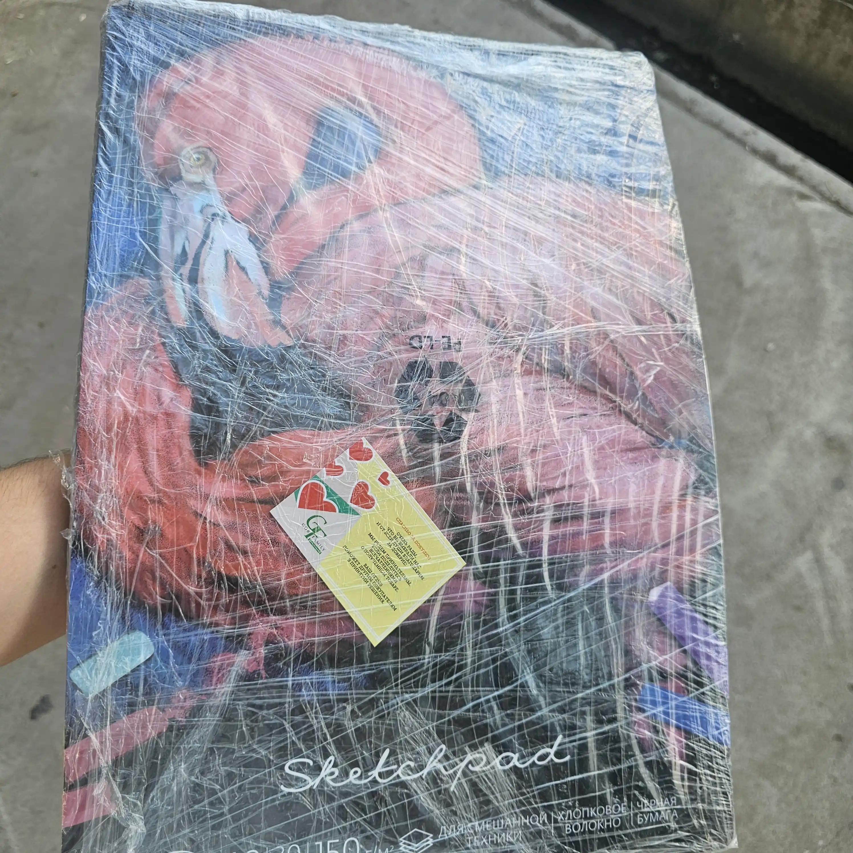 Schetchbuk / Sketchbook rangli sahifalar bilan, ijod, chizish va eskizlar uchun