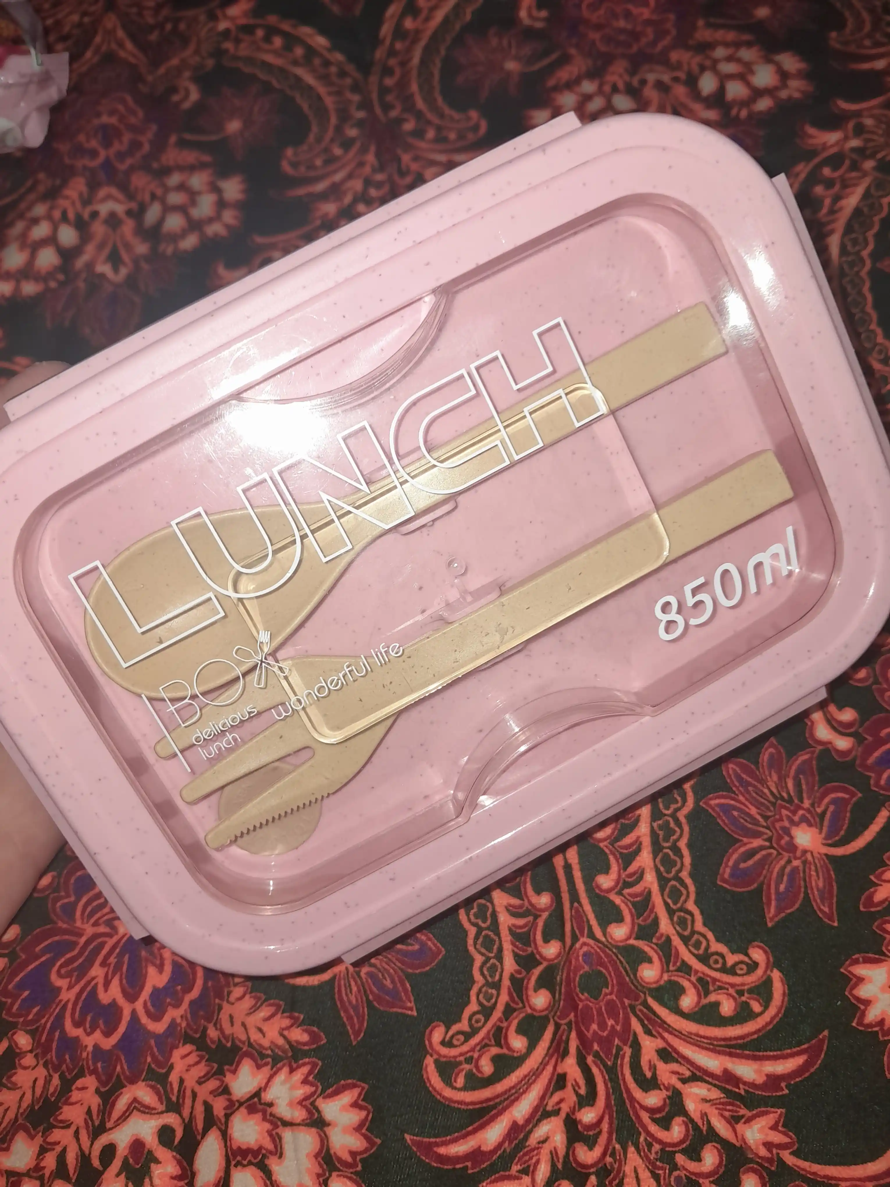 Lanch boks, ovqatni olib yurish uchun germetik konteyner, anjomlari bilan, Zi Store