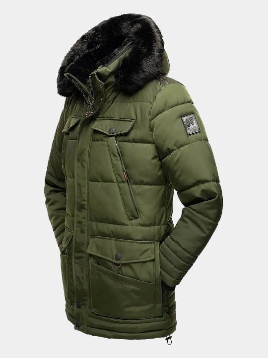 Erkaklar uchun Navahoo Luaan qishki kurtka-pal'to mo‘ynali alyaska, –20°C gacha