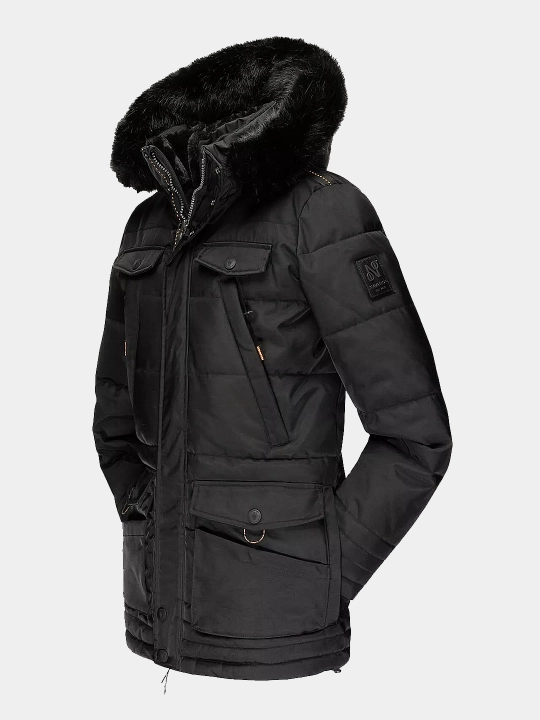 Erkaklar uchun Navahoo Luaan qishki kurtka-pal'to mo‘ynali alyaska, –20°C gacha