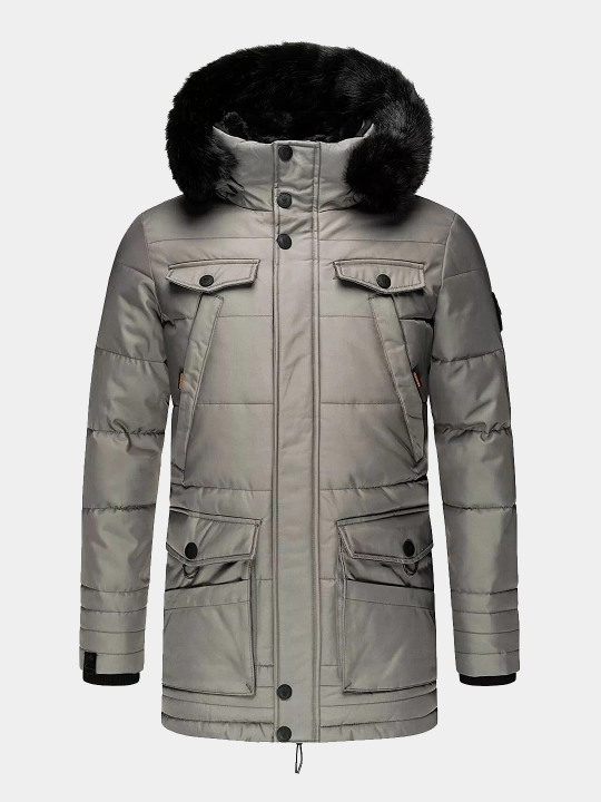 Erkaklar uchun Navahoo Luaan qishki kurtka-pal'to mo‘ynali alyaska, –20°C gacha