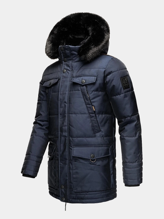 Erkaklar uchun Navahoo Luaan qishki kurtka-pal'to mo‘ynali alyaska, –20°C gacha
