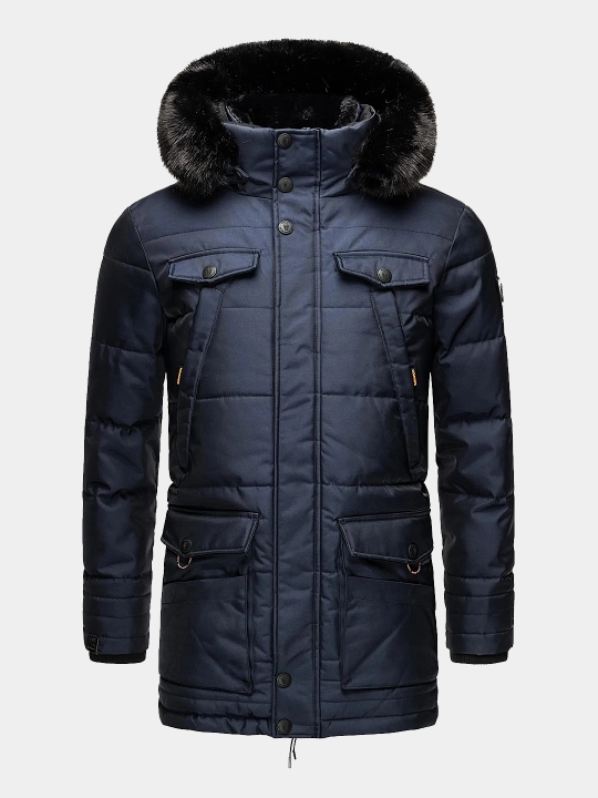Erkaklar uchun Navahoo Luaan qishki kurtka-pal'to mo‘ynali alyaska, –20°C gacha