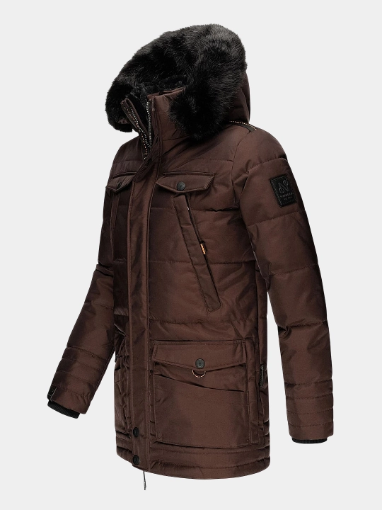 Erkaklar uchun Navahoo Luaan qishki kurtka-pal'to mo‘ynali alyaska, –20°C gacha