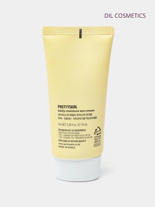 Pretty Skin yuz uchun namlovchi, quyoshdan himoyalovchi krem SPF50+ PA++++ turli teri turlari uchun, 70 ml