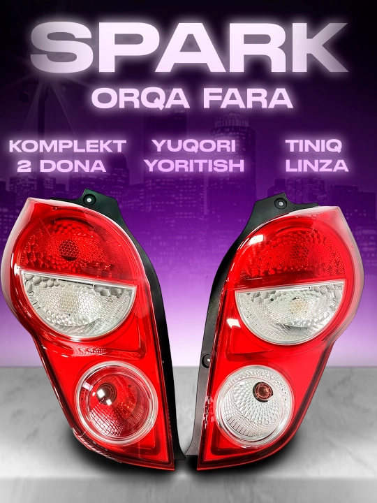 Spark uchun orqa faralar stop - 2 ta to‘plam - 