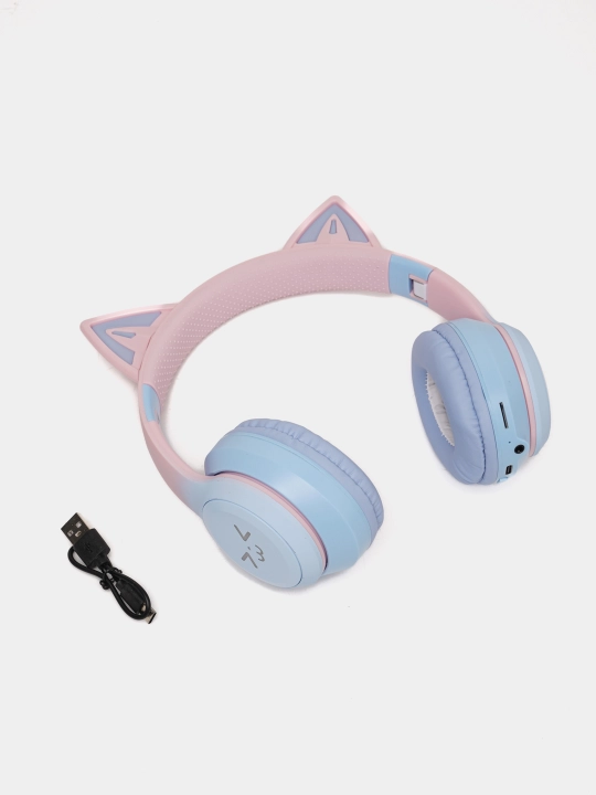 Simsiz quloqchinlar "Cat Ear" Bluetooth 5.1, qizlar va bolalar uchun mikrofonli quloqchin