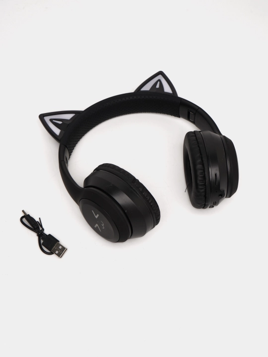 Simsiz quloqchinlar "Cat Ear" Bluetooth 5.1, qizlar va bolalar uchun mikrofonli quloqchin