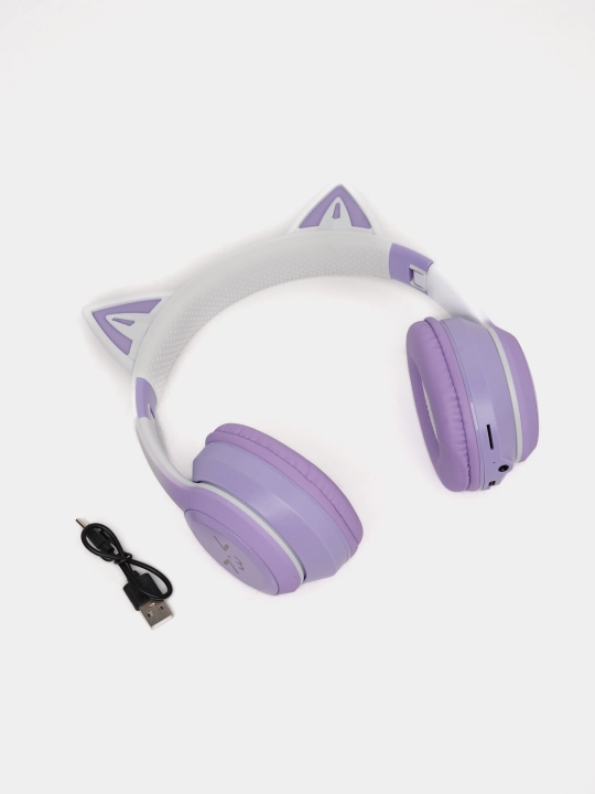 Simsiz quloqchinlar "Cat Ear" Bluetooth 5.1, qizlar va bolalar uchun mikrofonli quloqchin