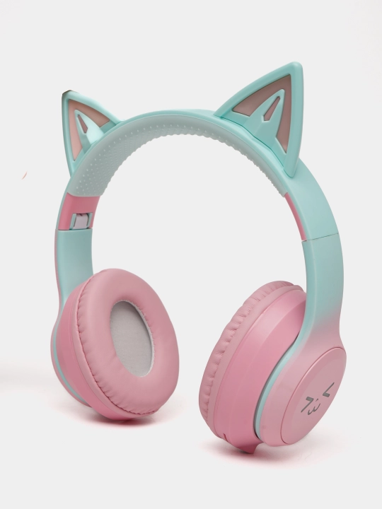 Simsiz quloqchinlar "Cat Ear" Bluetooth 5.1, qizlar va bolalar uchun mikrofonli quloqchin