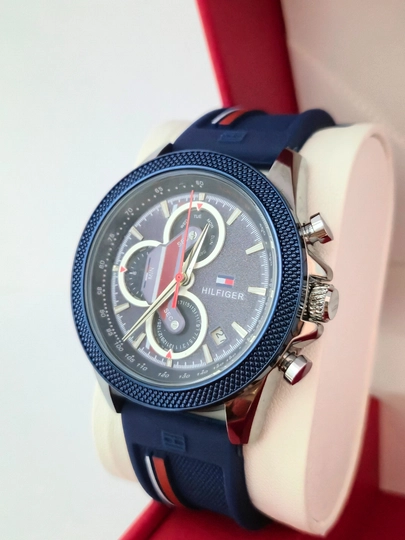 Мужские наручные часы Tommy Hilfiger, кварцевые — STATUSS-TOMMY-СИНИЙ
