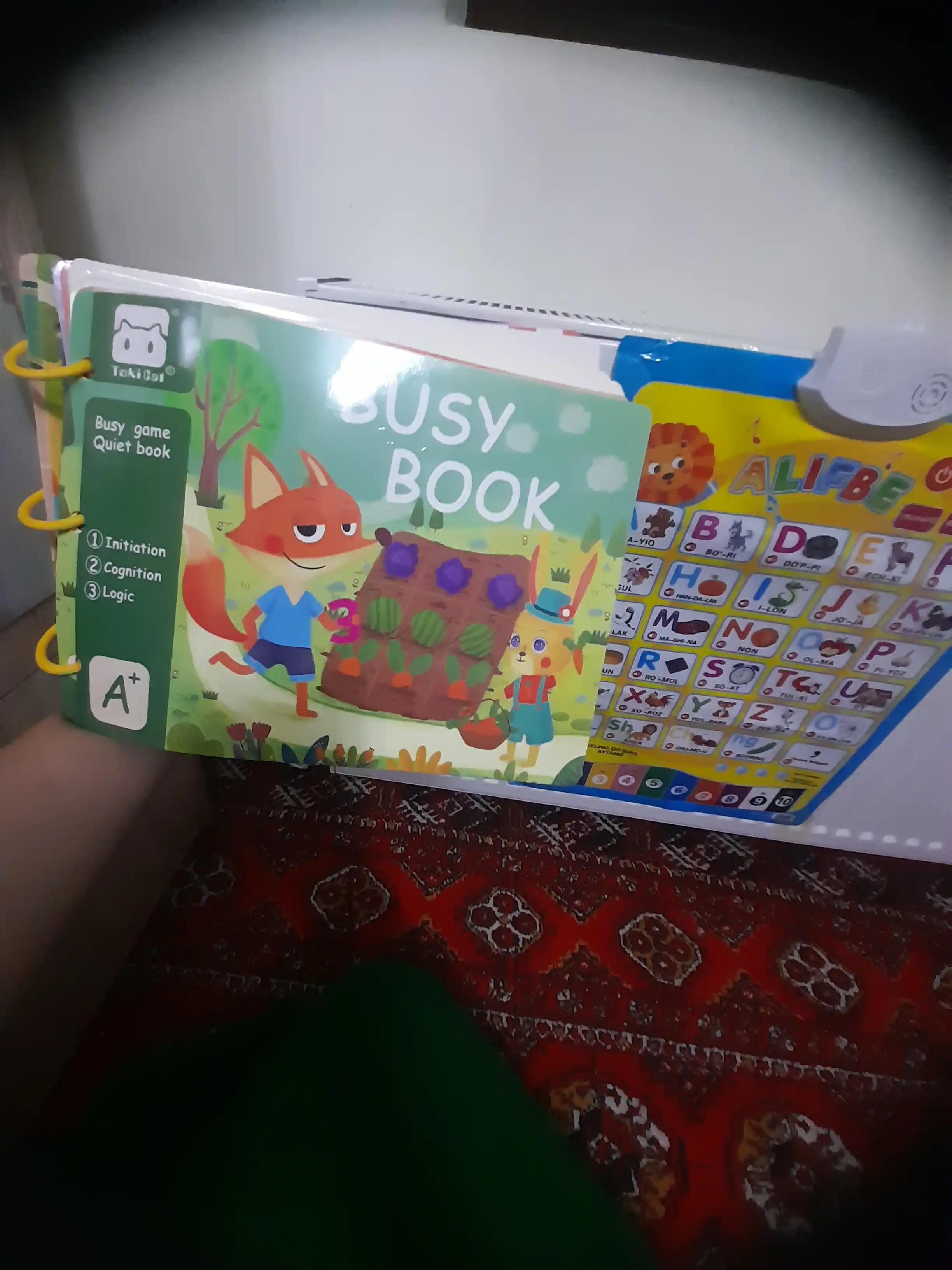 Развивающая книжка для детей BusyBook, Монтессори, липкий Бизибук на липучке