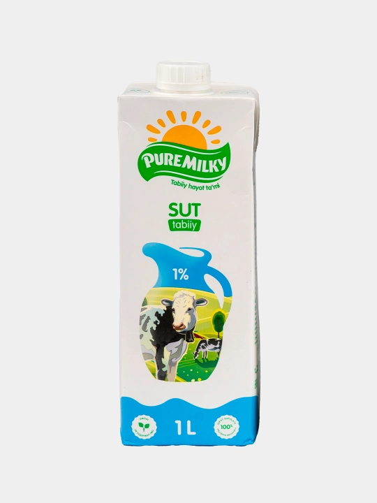 Ultra pasterizatsiyalangan sut 1% 1000 gr Tetrapak - 