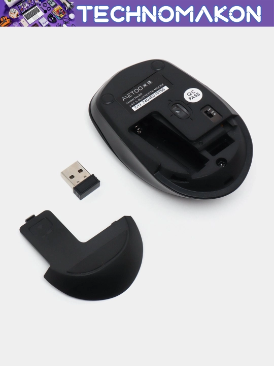 Simsiz va ovozsiz sichqoncha Metoo E0 2.4G va Bluetooth sichqoncha