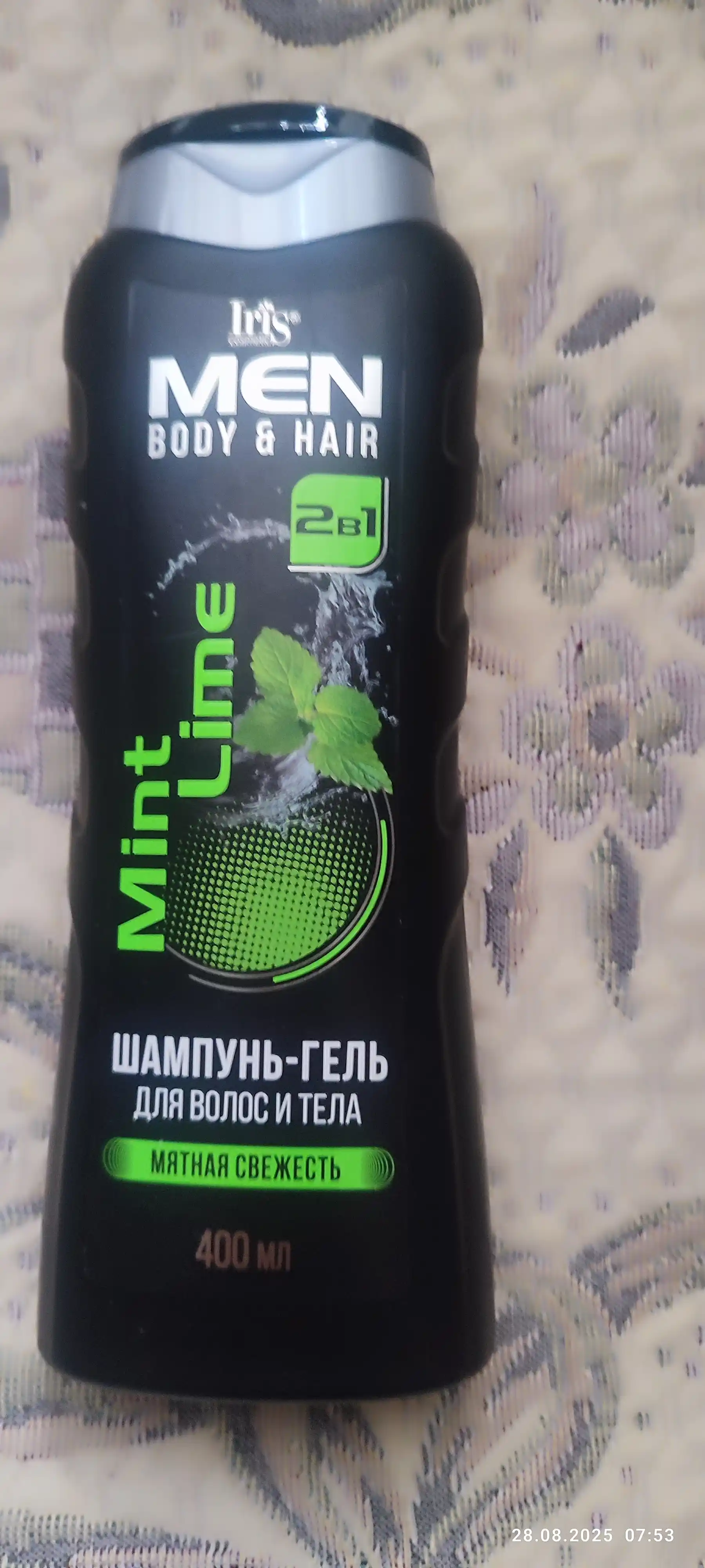 Shampun-gel soch va tana uchun Iris Men Mint Lime, 400 ml