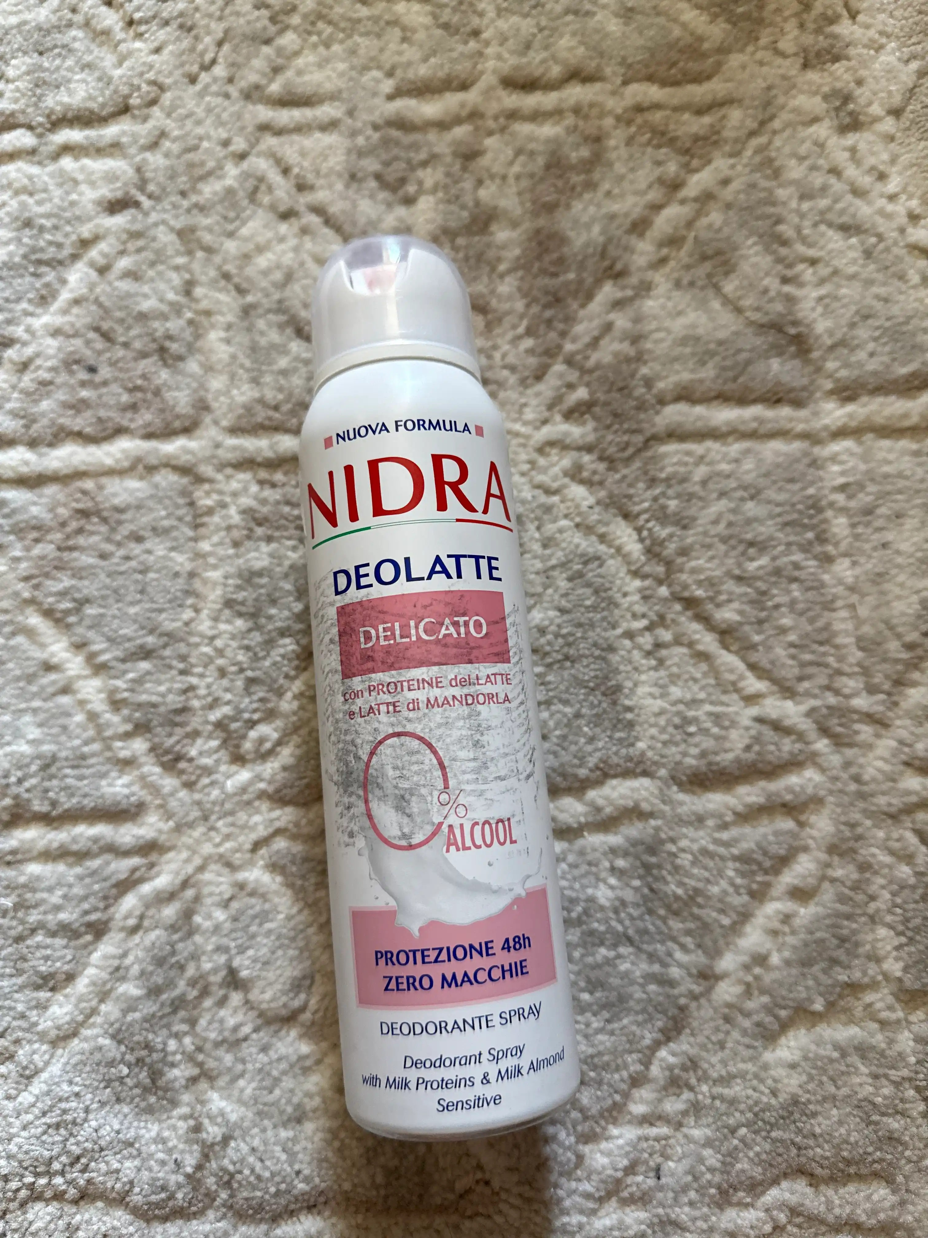 Дезодорант-спрей для женщин Nidra Delicato, с молочными протеинами и миндалем, 150 мл