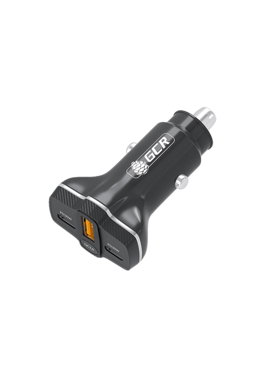 Avtomobil zaryad qilish qurilmasi 3 tasi 1 da USB QC3.0 + 2 ta Type-C PD 30W porti
