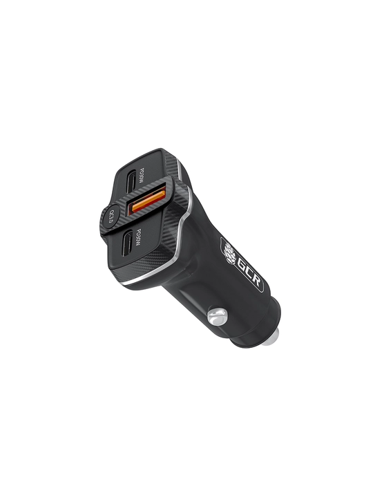 GCR автомобильное зарядное устройство 3 в 1 USB QC3.0 + 2*Type-C PD 30W - 