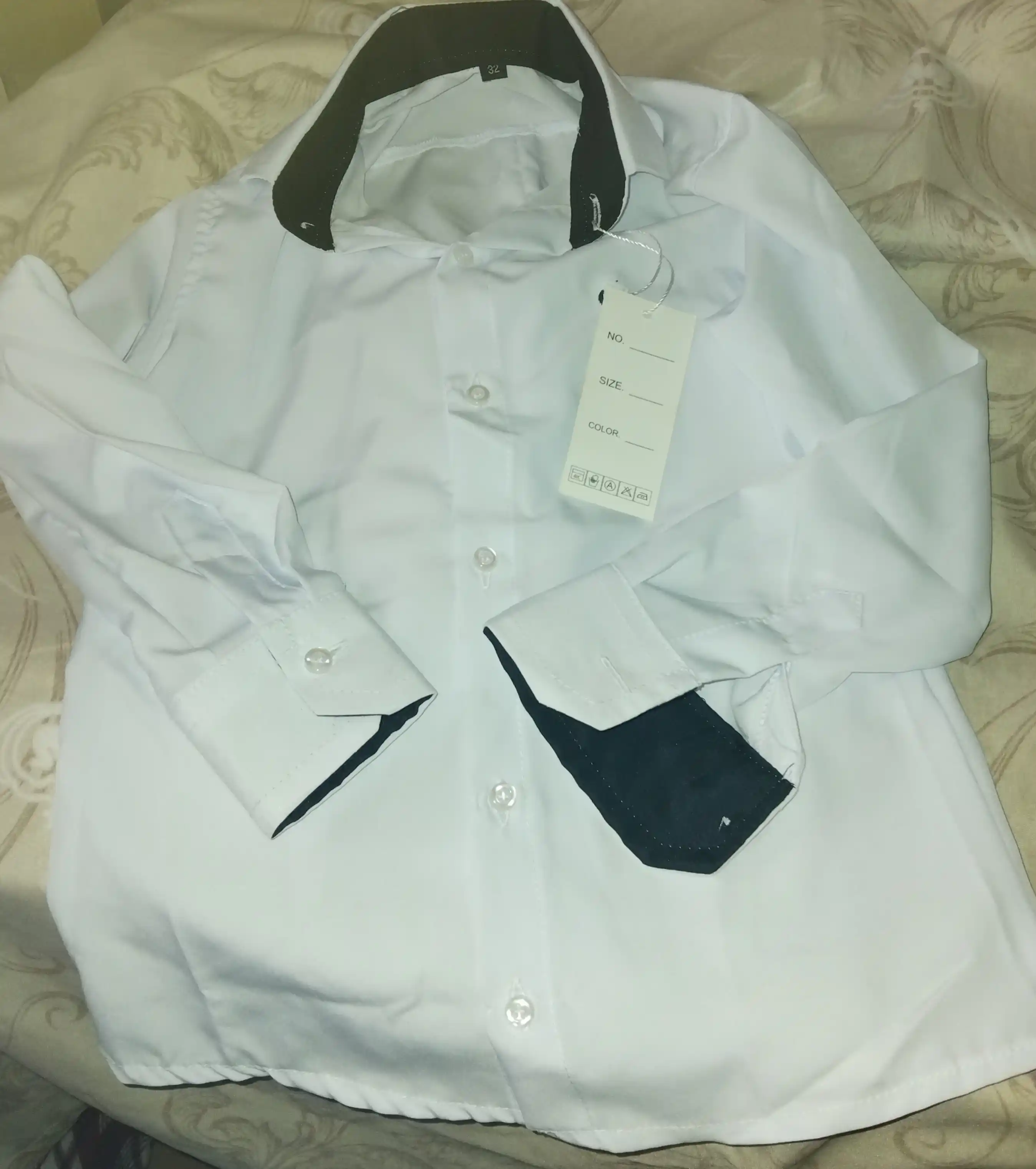 Белая рубашка для детей школьного возраста Slim Fit