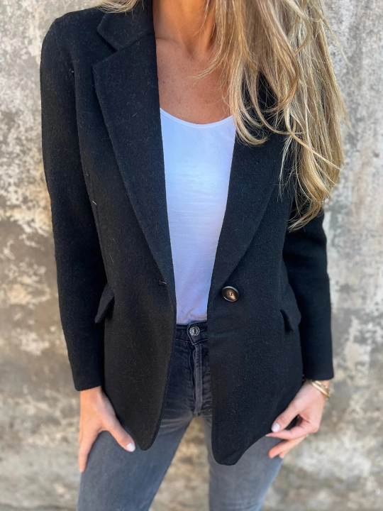 Ayollar oversize pidjak, klassik jaket, 46-58 o‘lcham - EllyFashion