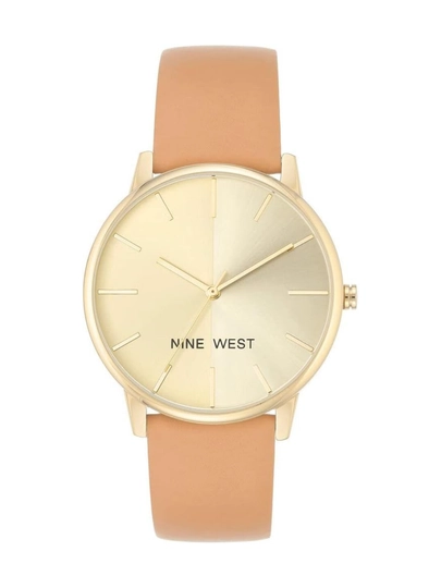 Nine West 40 mm-Женские часы с золотым корпусом и карамельным ремешком — RASULS-NW1996CHCM-ЧЕРН