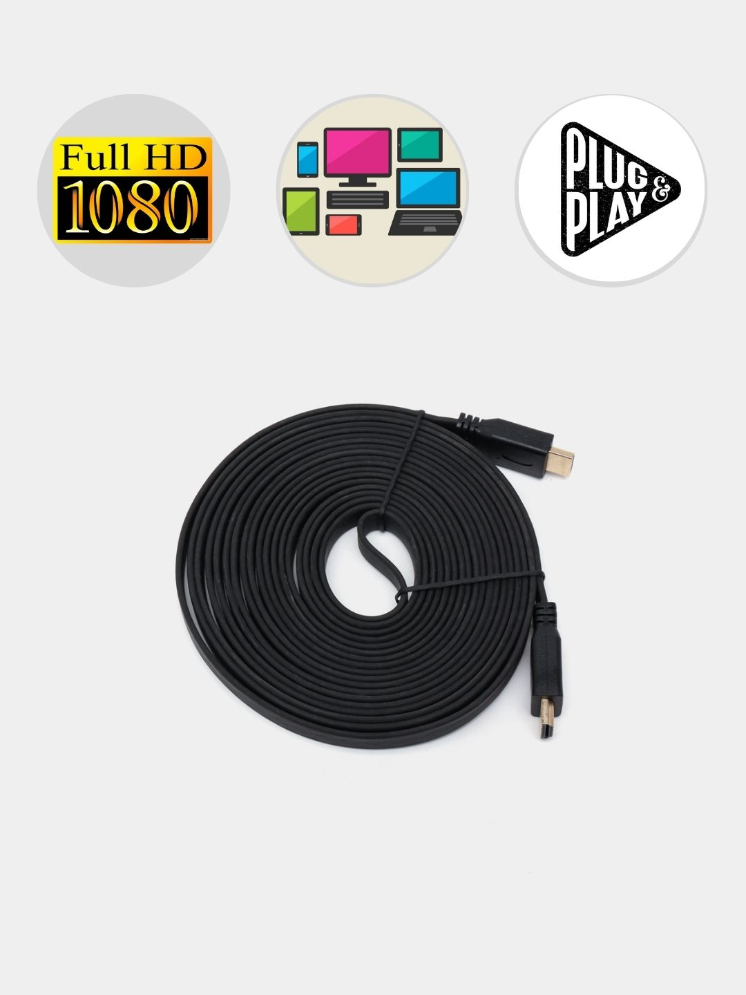 HDMI → HDMI Kabel, Full HD, 1.5–20 m — Video va o‘yinlar uchun mukammal sifat