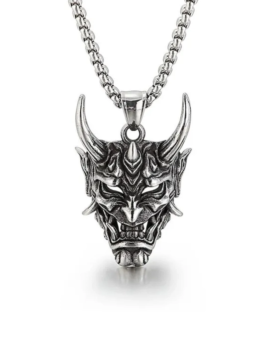 Подвеска мужская, маска самурая DRAKON IRG, кулон - 