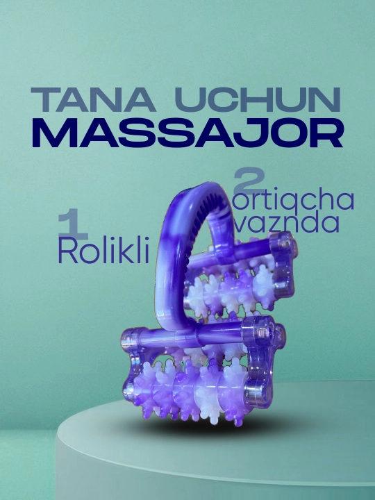 Massaj uchun yog'och rolikli massaj uskuna, tana uchun sellulitga qarshi - 