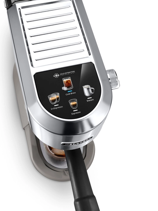 De’Longhi EC890.M Dedica Duo rog‘li kofe mashinasi, sensor panel, bug‘ naychasi