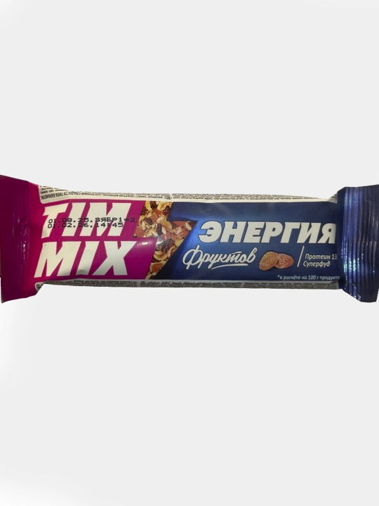 Energetik quvvat beruvch batonchiklar TimMix «Mevalar energiyasi», 40 g