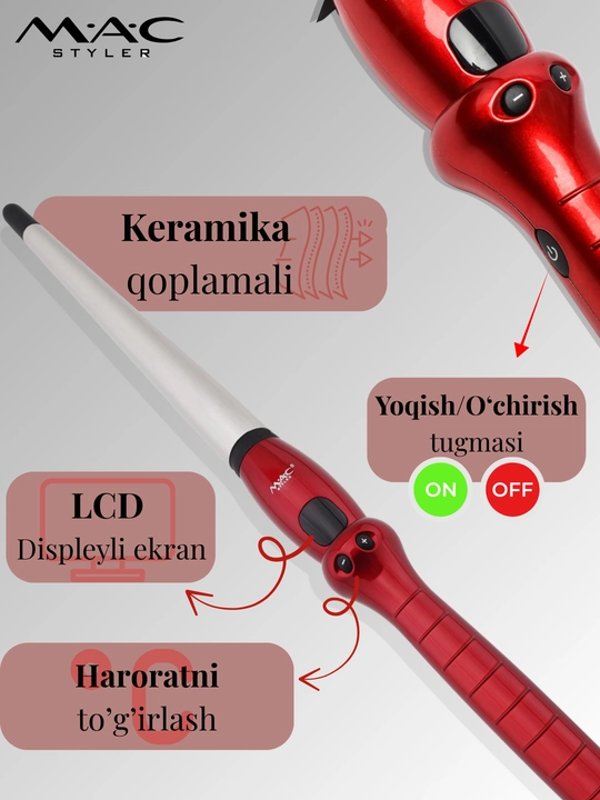 Konus ployka MAC jingalak qilish uchun, professional konus, MC-3321/3326, tez qiziydi