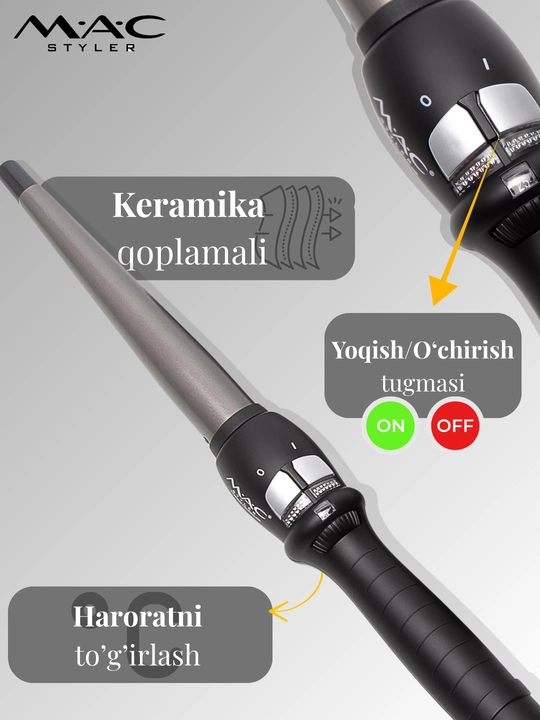 Konus ployka MAC jingalak qilish uchun, professional konus, MC-3321/3326, tez qiziydi