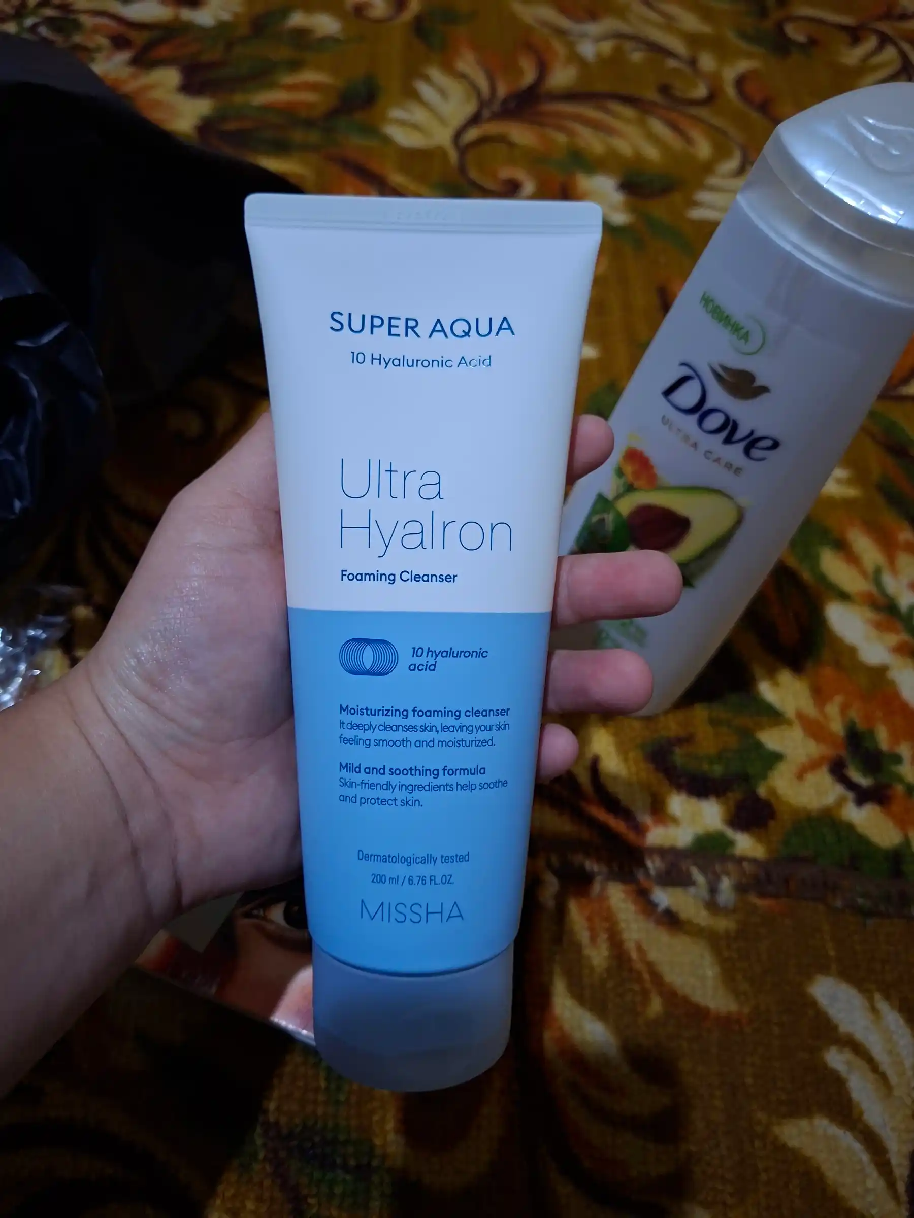 Пенка для умывания Super Aqua Ultra Hyalron Cleansing Foam, 200 мл