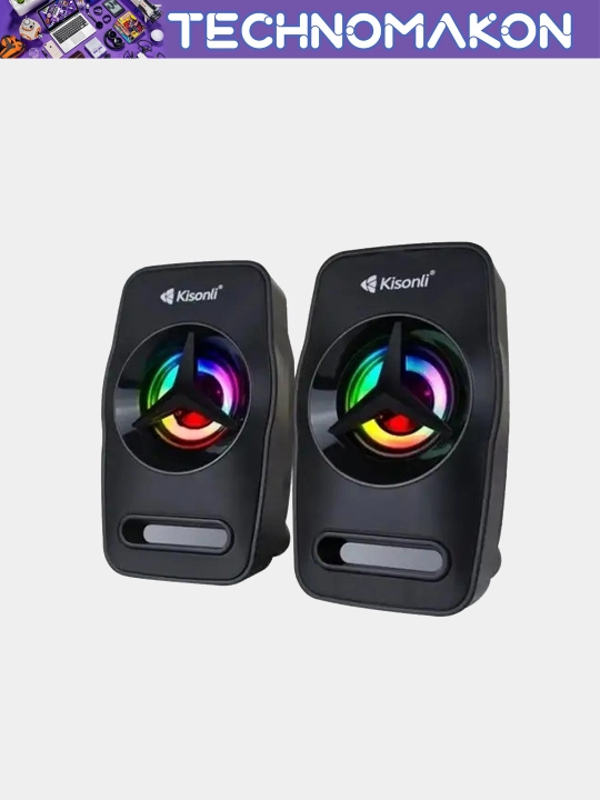 Kомпьютерные колонки Kisonli L3030, RGB, стерео колонка