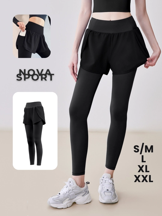 Ayollar sport losinlari shortik bilan, fitnes uchun