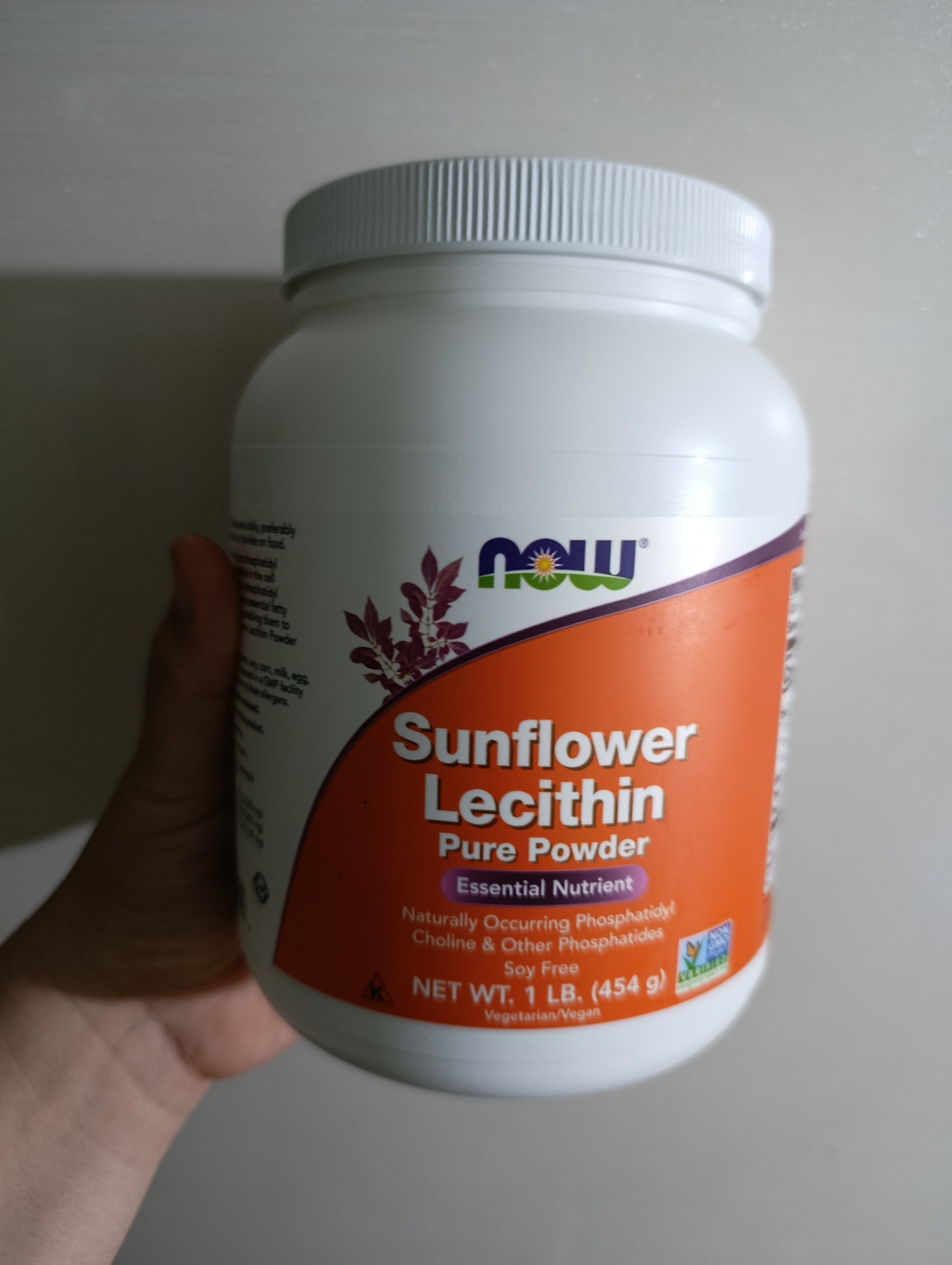 NOW Supplements, лецитин подсолнечника с природным фосфатидилхолином, порошок, 454 г