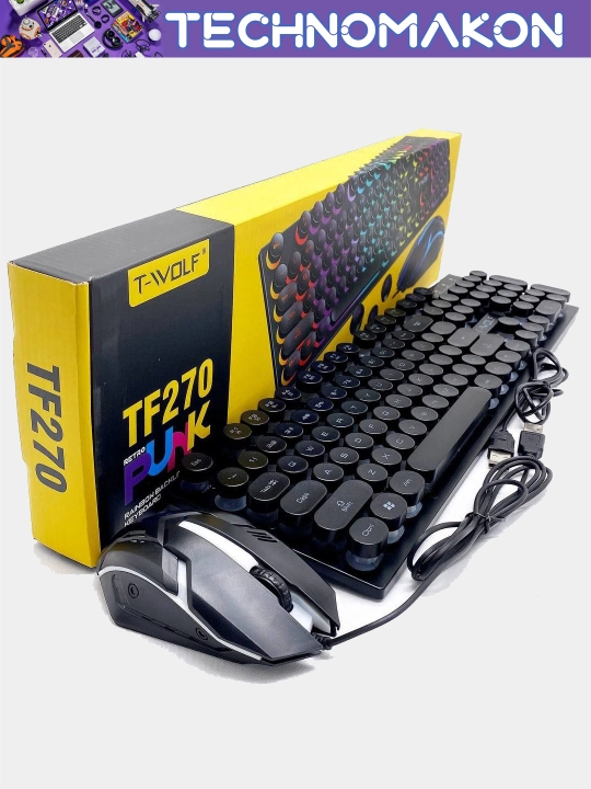 O'yin klaviatura va sichqonchasi T-Wolf TF270 led chiroqli