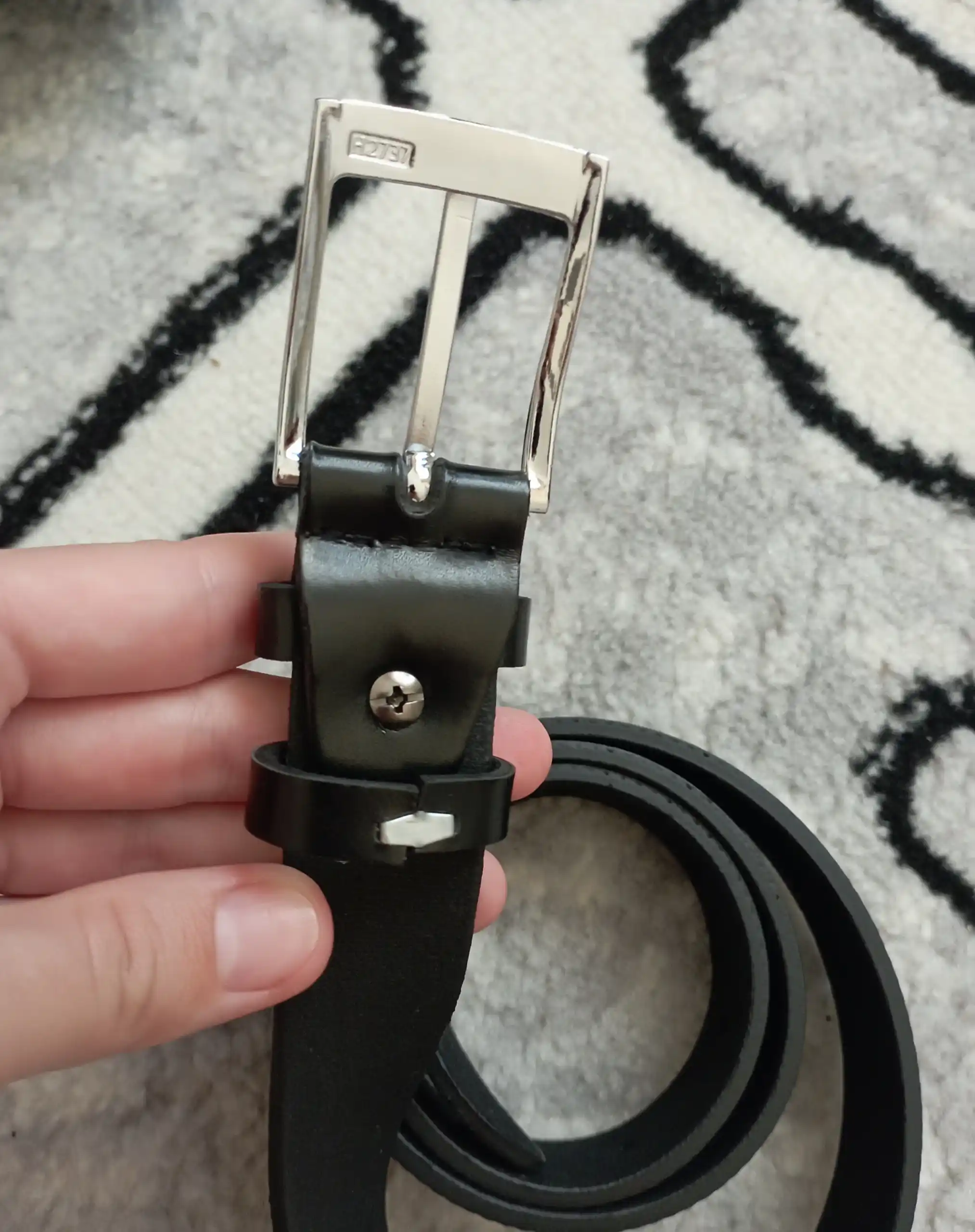 Кожаный ремень LION Belt для детей и подростков эластичный легкий, прочная экокожа
