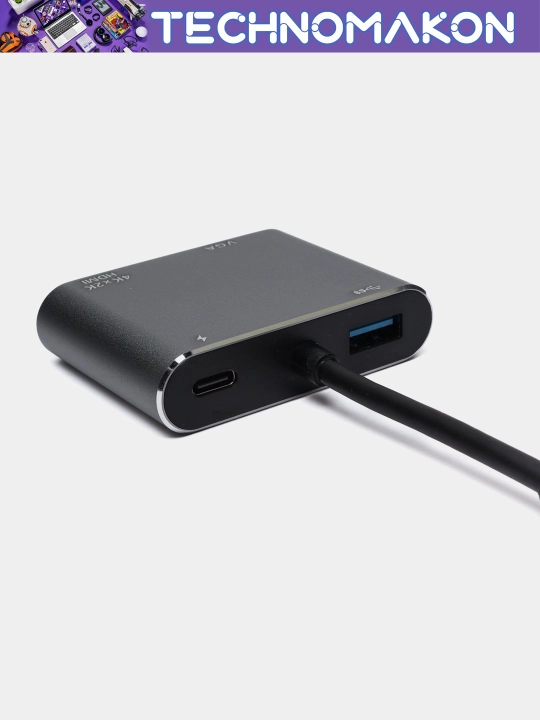 Хаб Type C - HDMI/USB/VGA/Type C