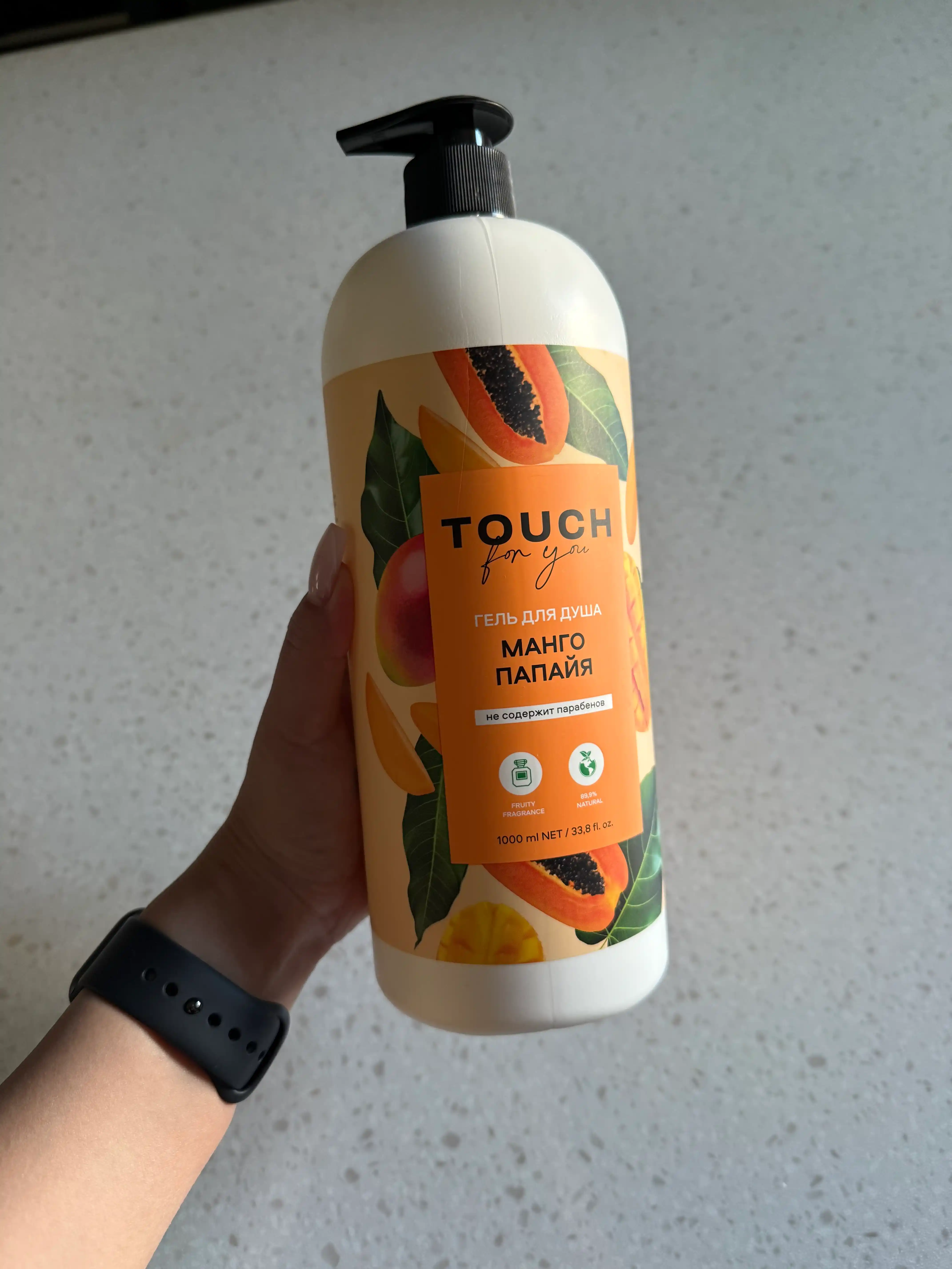 Гель для душа, освежающий и тонизирующий, Touch For You, 1000 мл