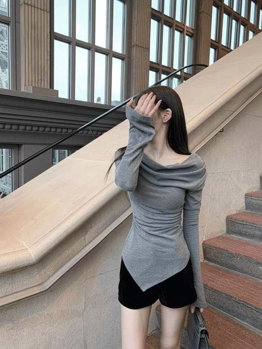 Женский лонгслив, базовый, кофта с длинным рукавом