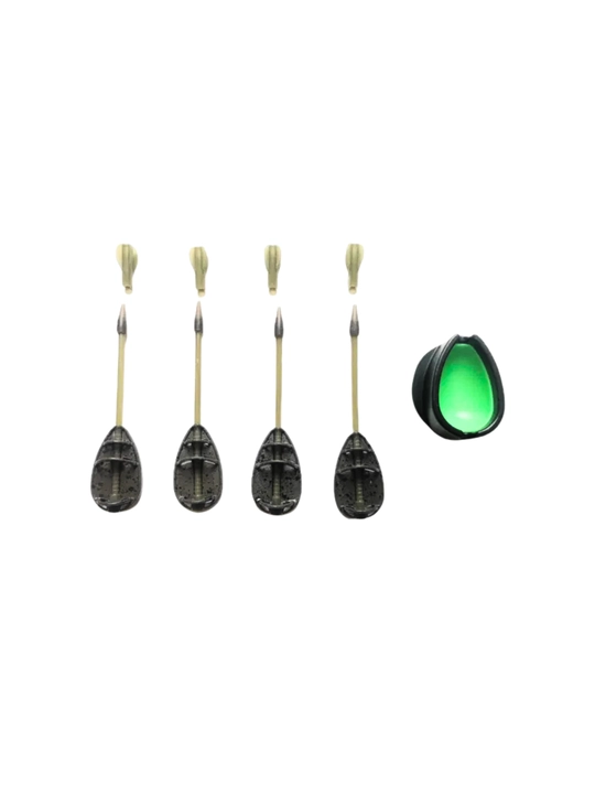 Baliq ovlash uchun oziqlantiruvchi to'plam, 4+1 qolip 30,40,50,60 gr